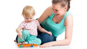 Mum and Baby with Xylophone doing music